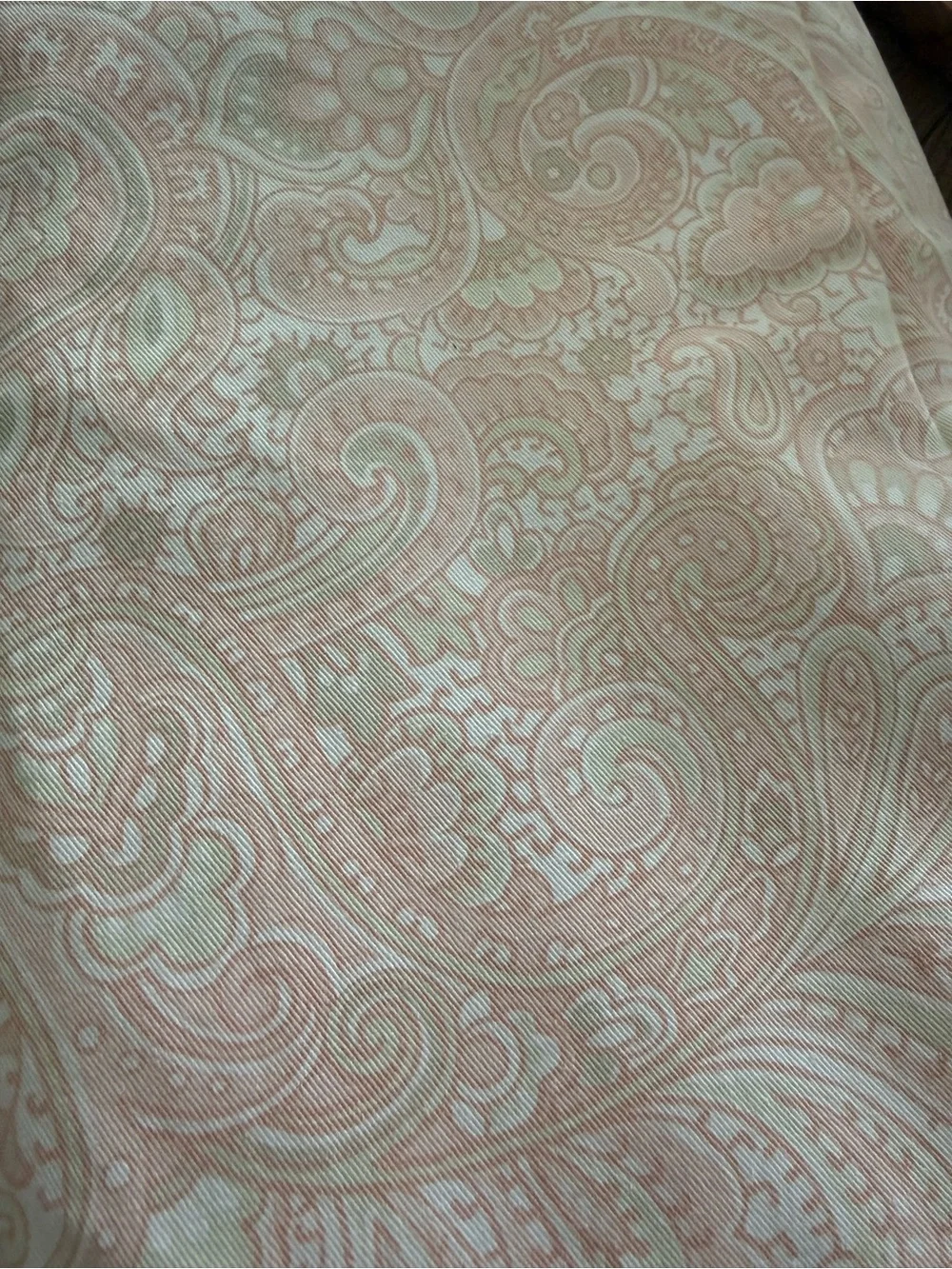 Tommy Bahama Pink Paisley Shower Curtain with Cream Accents